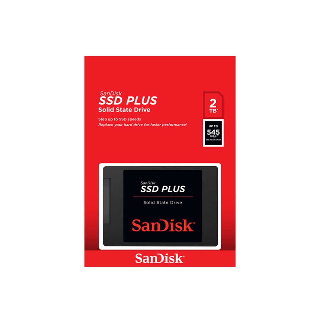 سانديسك 2 تيرابايت SSD بالإضافة إلى SATA III 2.5 بوصة SSD داخلي سانديسك 2 تيرابايت SSD بالإضافة إلى SATA III 2.5 بوصة SSD داخلي